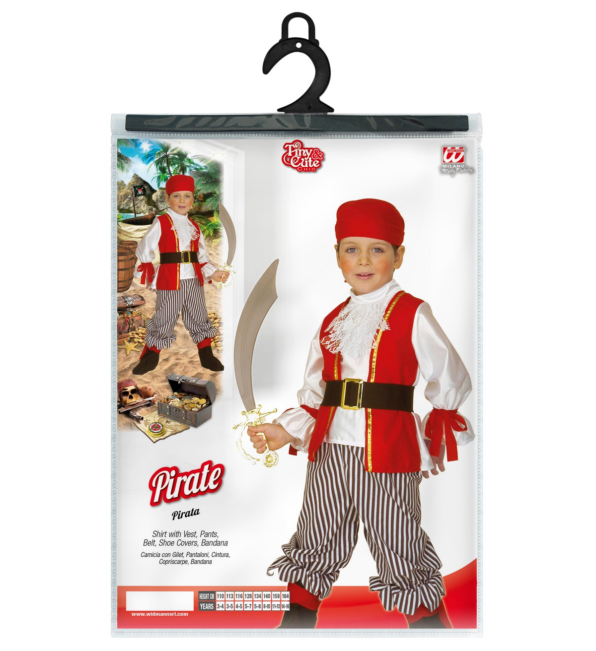 Costume Vestito Abito Travestimento Carnevale Cosplay Bambino - Pirata - 4381