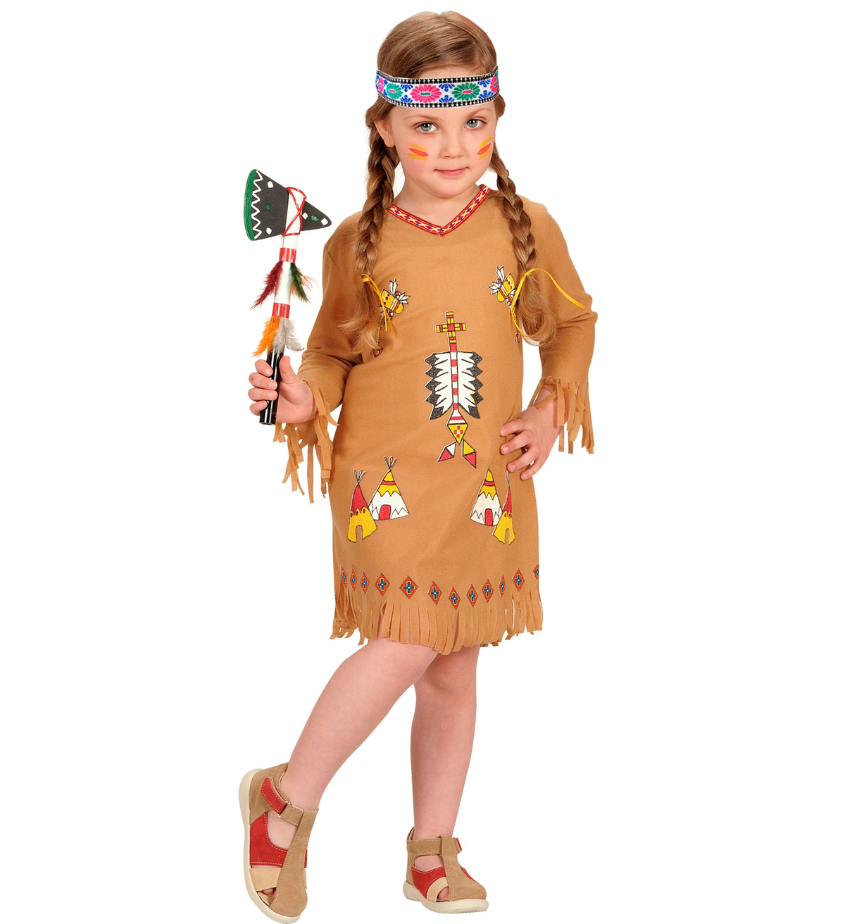 Costume Vestito Abito Travestimento Carnevale Cosplay Bambina - Indiana - 4893