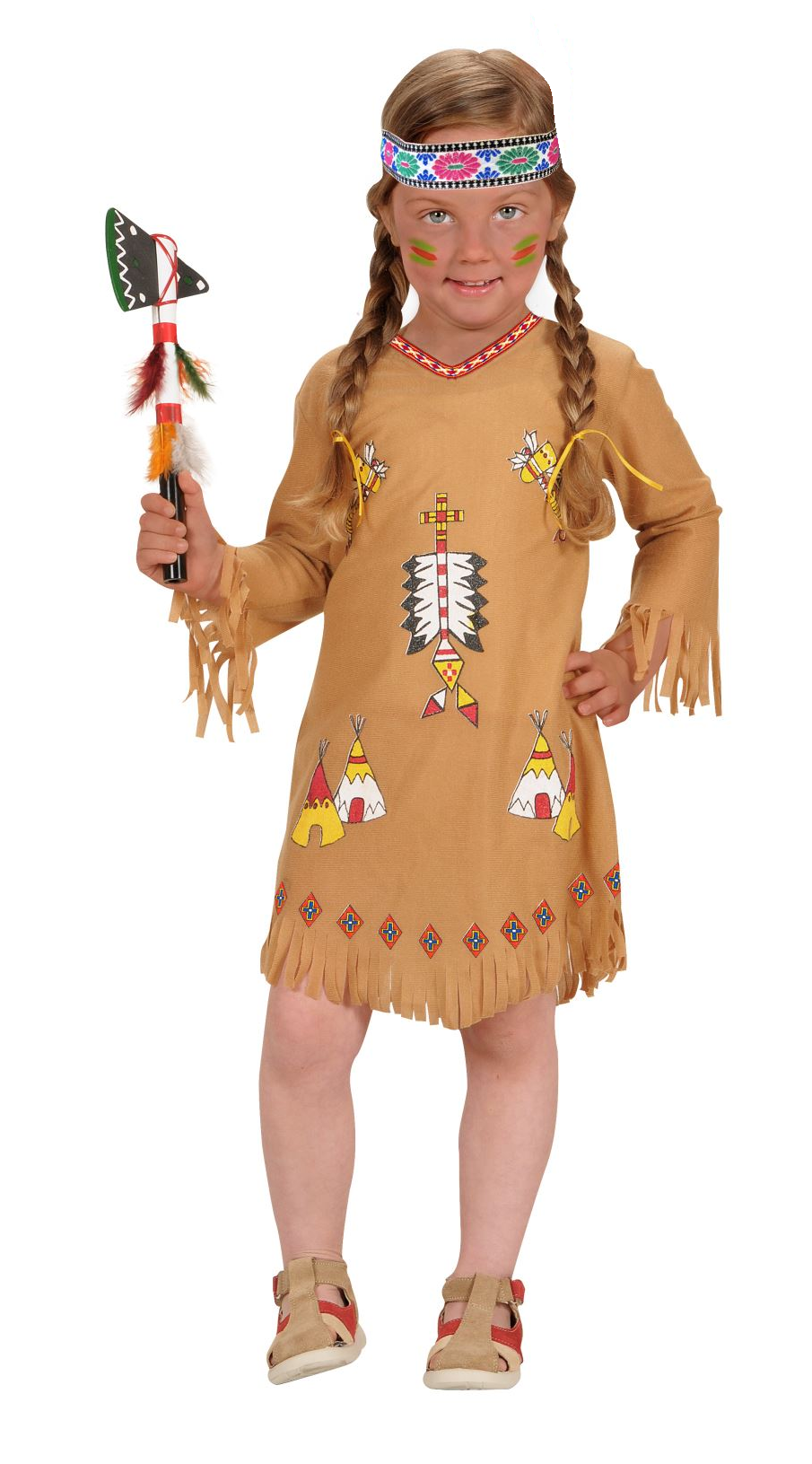 Costume Vestito Abito Travestimento Carnevale Cosplay Bambina - Indiana - 4893