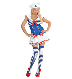 Costume Vestito Abito Travestimento Carnevale Adulto Donna - Marinaretta - 8966