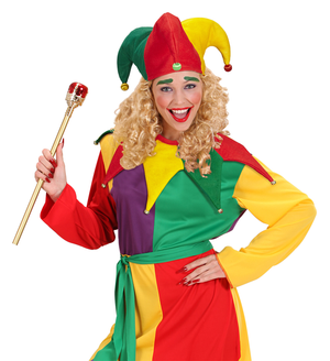 Set Travestimento - Giullare - Cappello, Collare - Accessori Abito Vestito Carnevale
