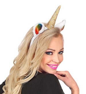 Set Travestimento - Unicorno - Copricapo e Coda - Accessori Abito Vestito Carnevale Adulto