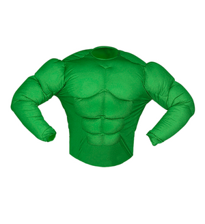 Costume Vestito Abito Travestimento Carnevale Cosplay Bambino - Camicia Super Muscoli Eroe Verde Hulk - 1258