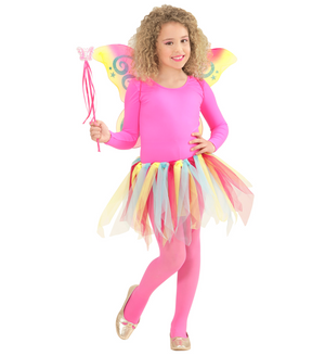 Set Fatina Fantasy Magica Ali Gonna Bacchetta - Accessori Abito Vestito Travestimento Carnevale Bambina