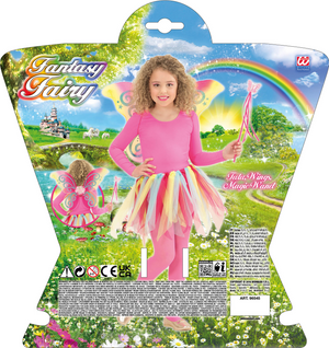 Set Fatina Fantasy Magica Ali Gonna Bacchetta - Accessori Abito Vestito Travestimento Carnevale Bambina