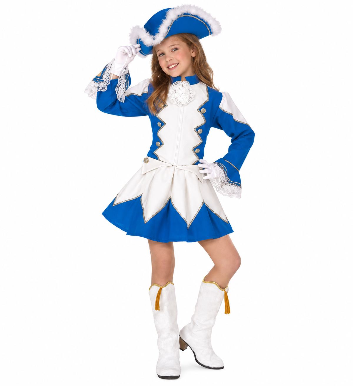 Costume Vestito Abito Travestimento Carnevale Cosplay Bambina Majorette - 9677