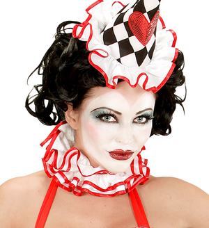 Set Trucco Bianco e Nero Accessori Abito Vestito Carnevale Cosplay - 02409
