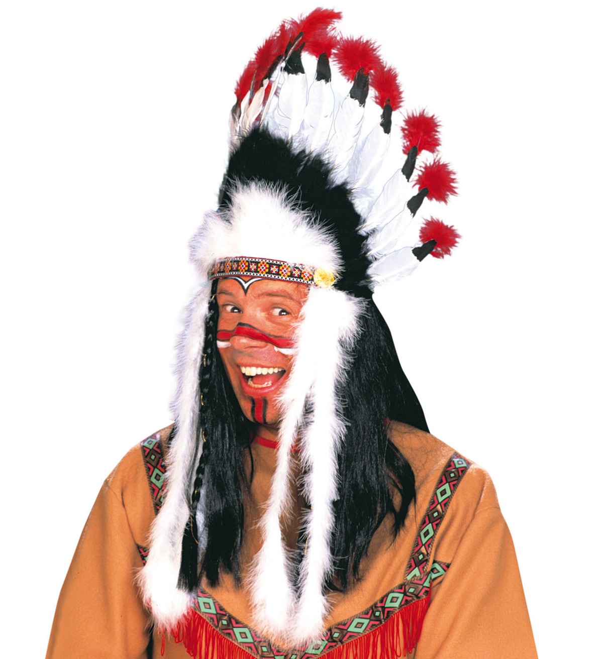 Cappello Western Copricapo Indiano Toro Scatenato - Accessori per Abito Vestito Travestimento Carnevale - 3305b