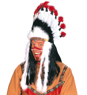 Cappello Western Copricapo Indiano Toro Scatenato - Accessori per Abito Vestito Travestimento Carnevale - 3305b