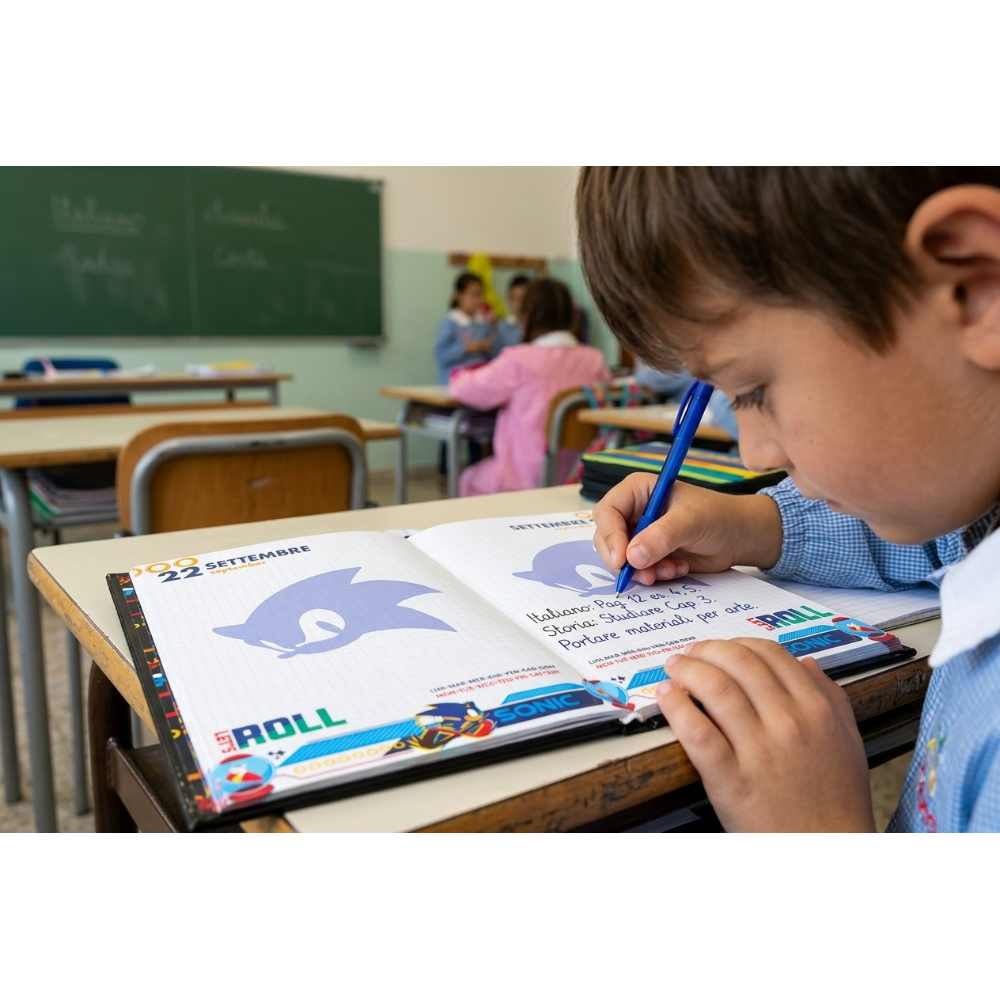 Diario Sonic the Hedgehog Agenda 10 Mesi Scuola Elementare Media - Fu4067
