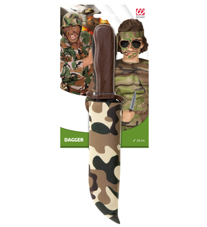 Pugnale con Fodero Mimetico - Accessori per Abito Vestito Travestimento Carnevale Cosplay - 6985d