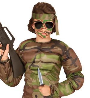 Pugnale con Fodero Mimetico - Accessori per Abito Vestito Travestimento Carnevale Cosplay - 6985d