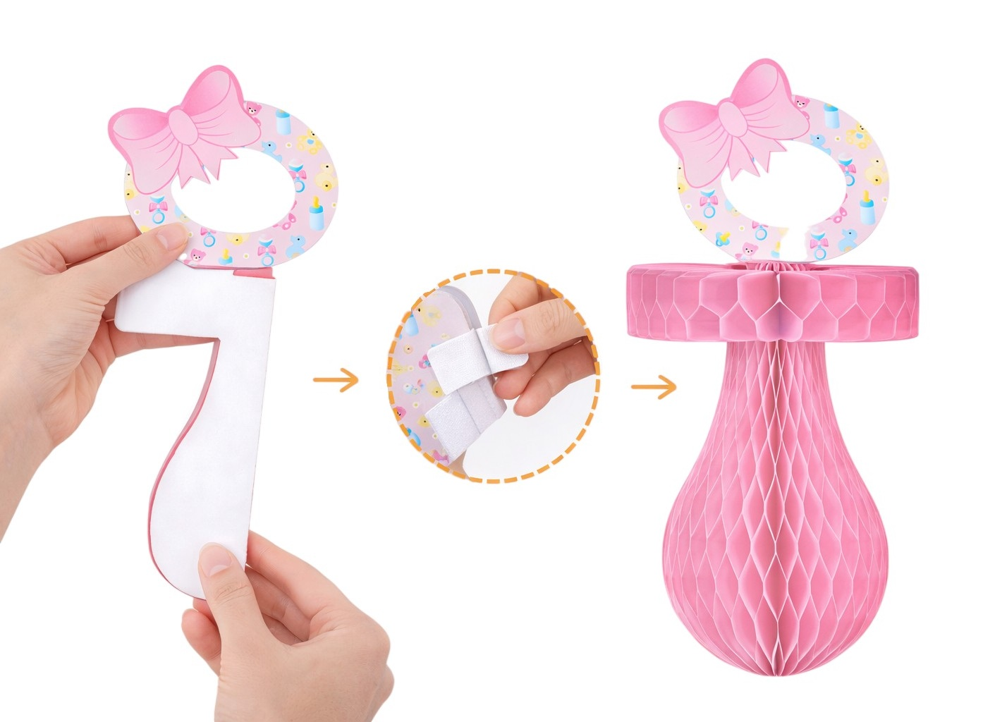 Ciucciotto Stile Nido D'ape - Nascita Bambina - Colore Rosa - Femminuccia