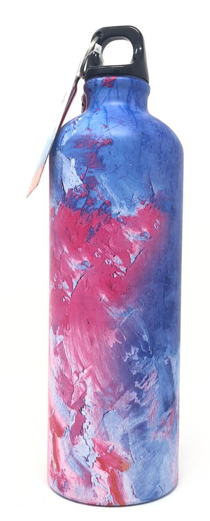 Borraccia in Alluminio Colorata - Tappo Svitabile e Mollettone - Sport, Tempo Libero, Scuola Lavoro - 750 Ml. - 64203/2
