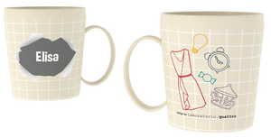 Tazza in Plastica con Nome e Disegni - Elisa - Ryn026