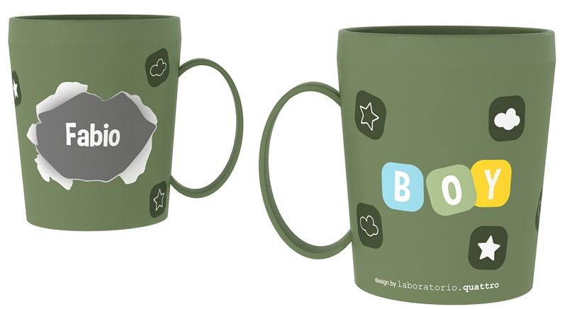 Tazza in Plastica con Nome e Disegni - Fabio - Ryn029