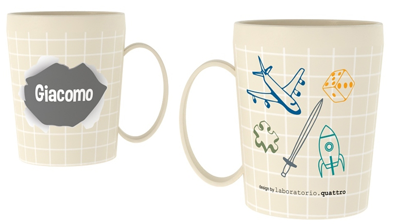 Tazza in Plastica con Nome e Disegni - Giacomo - Ryn037