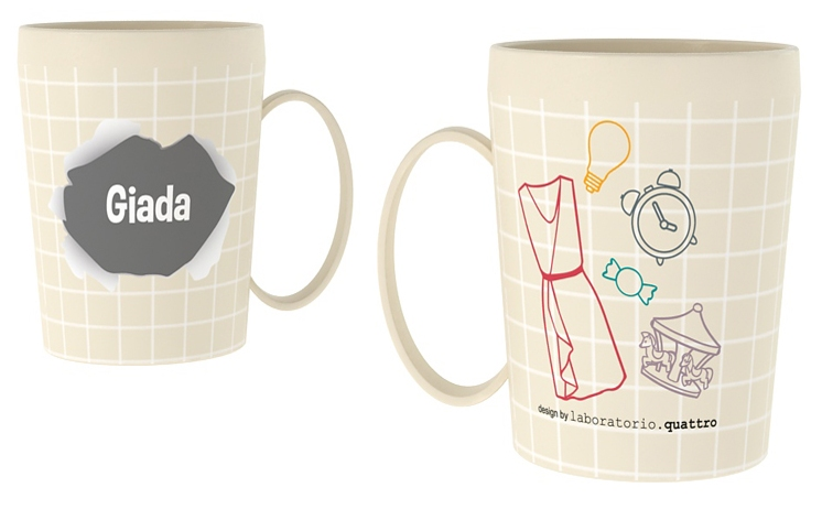 Tazza in Plastica con Nome e Disegni - Giada - Ryn038