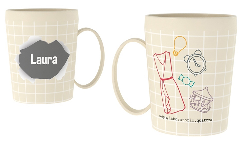 Tazza in Plastica con Nome e Disegni - Laura - Ryn046