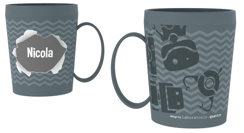 Tazza in Plastica con Nome e Disegni - Nicola - Ryn058