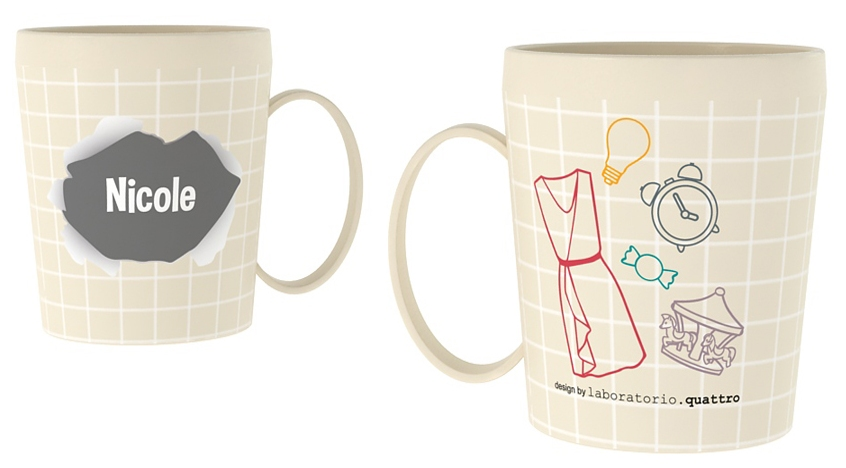 Tazza in Plastica con Nome e Disegni - Nicole - Ryn059