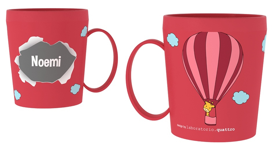 Tazza in Plastica con Nome e Disegni - Noemi - Ryn061