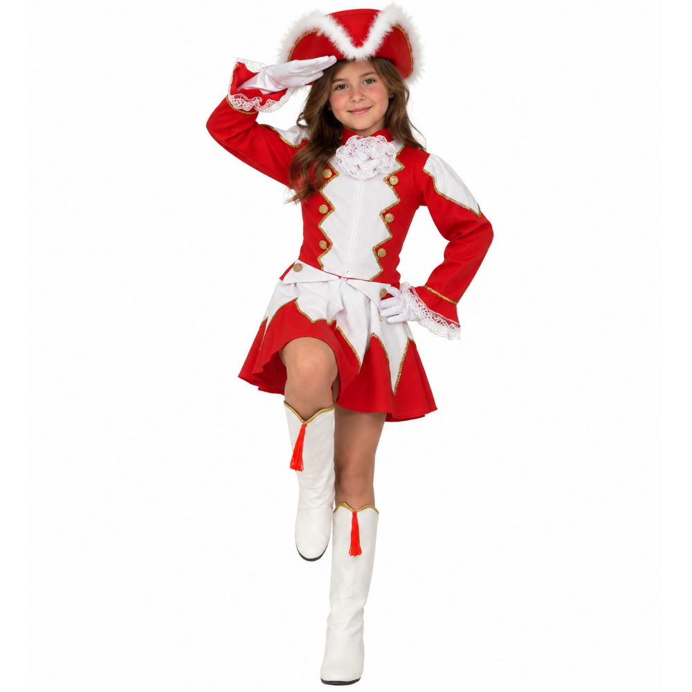 Costume Vestito Abito Travestimento Carnevale Bambina Majorette