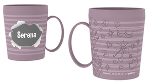 Tazza in Plastica con Nome e Disegni - Serena - Ryn069