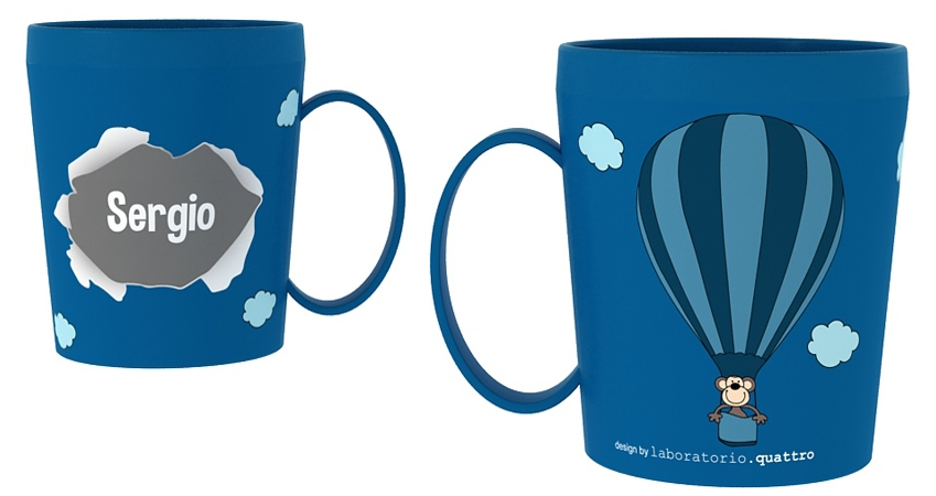 Tazza in Plastica con Nome e Disegni - Sergio - Ryn070