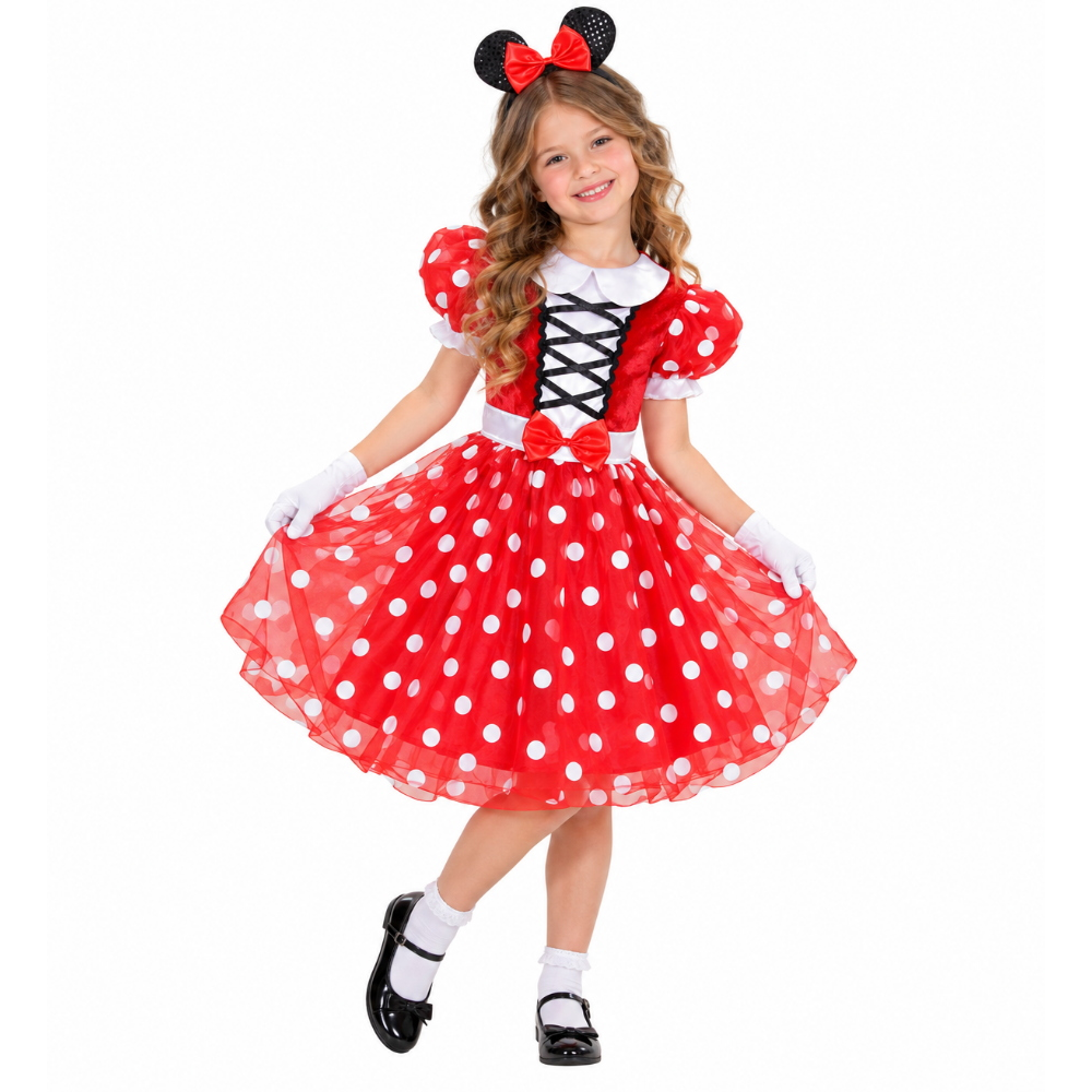 Costume Vestito Abito Travestimento Carnevale Bambina Topina - 0154