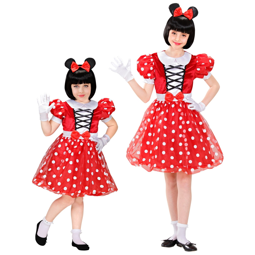 Costume Vestito Abito Travestimento Carnevale Bambina Topina - 0154