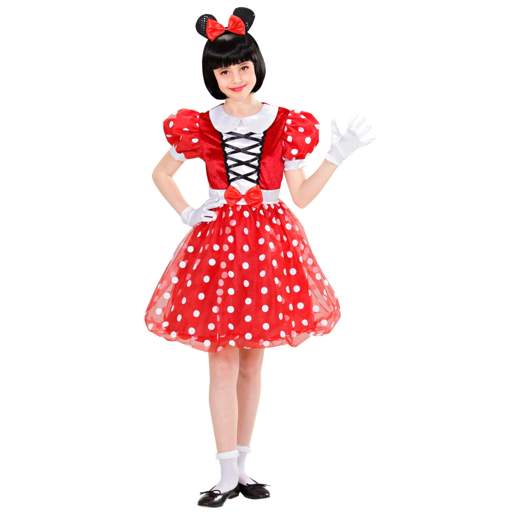 Costume Vestito Abito Travestimento Carnevale Bambina Topina - 0154