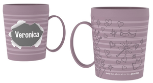 Tazza in Plastica con Nome e Disegni - Veronica - Ryn078