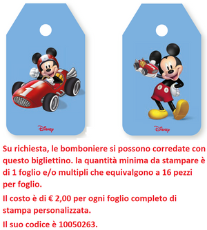 Bomboniera Astuccio Scatolina Portaconfetti Cono - Topolino Mickey Mouse DISNEY - 68031