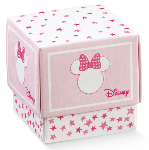 Bomboniera Astuccio Scatolina Portaconfetti Cubo - Minnie Mouse DISNEY - Stelle - 68065