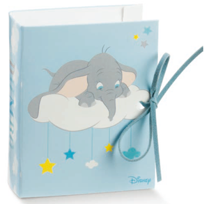 Bomboniera Astuccio Scatolina Portaconfetti Forma Libro Dumbo DISNEY Celeste X 10 Pz. - 68140