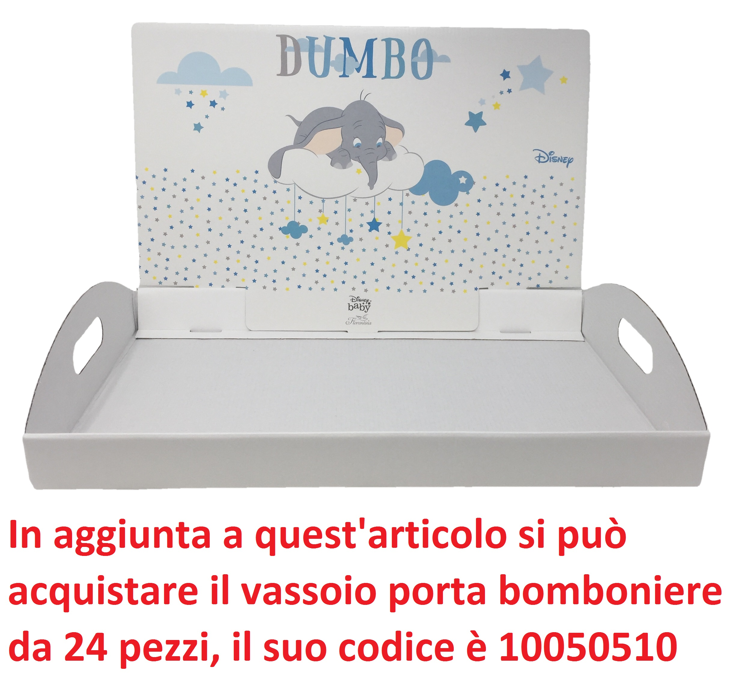 Bomboniera Astuccio Scatolina Portaconfetti Forma Libro - Dumbo DISNEY - Celeste - 68140