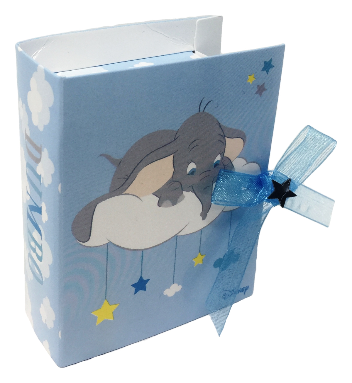 Bomboniera Astuccio Scatolina Portaconfetti Forma Libro - Dumbo DISNEY - Celeste - 68140