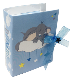 Bomboniera Astuccio Scatolina Portaconfetti Forma Libro - Dumbo DISNEY - Celeste - 68140