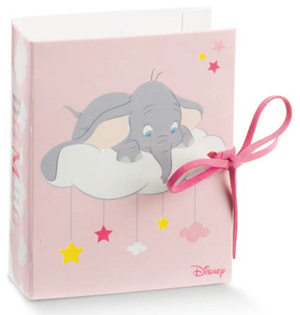 Bomboniera Astuccio Scatolina Portaconfetti Forma Libro Dumbo DISNEY Rosa X10 Pz. 68150