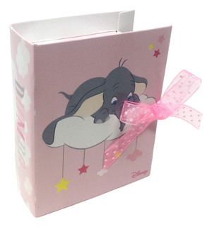 Bomboniera Astuccio Scatolina Portaconfetti Forma Libro - Dumbo DISNEY - Rosa - 68150