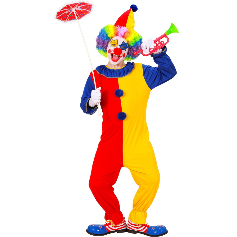 Costume Vestito Abito Travestimento Carnevale Cosplay Bambino - Clown Pagliaccio - 0257