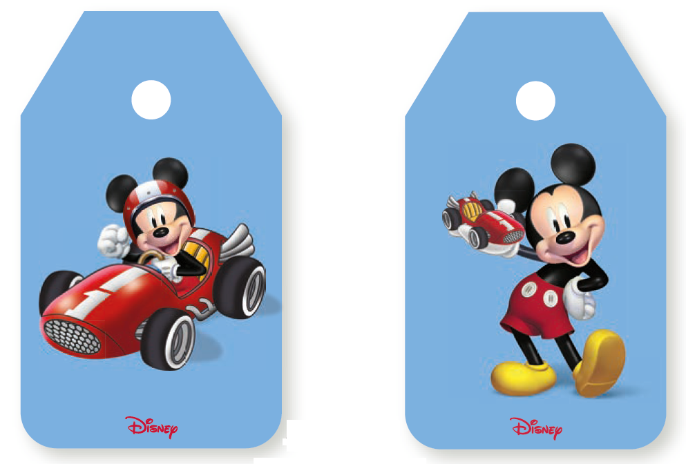 Targhetta, Biglietti per Bomboniere Personalizzati - Topolino DISNEY - 16 Pezzi Assortiti -  Celeste