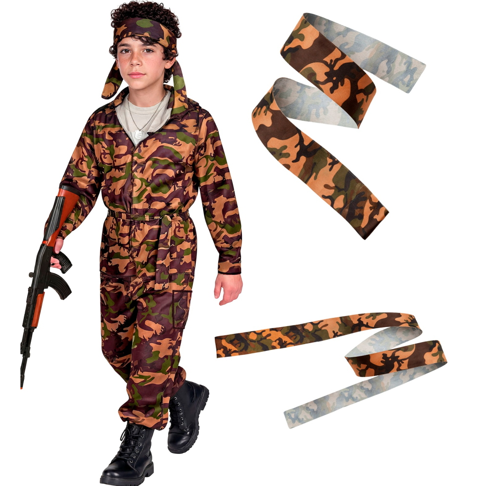 Costume Vestito Abito Travestimento Carnevale Cosplay Bambino - Soldato - 3840