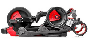 Triciclo Galileo - Bicicletta Passeggino Evolutivo - Pieghevole - 4 in 1 - Nero e Rosso - Età 1/3 Anni - 50516