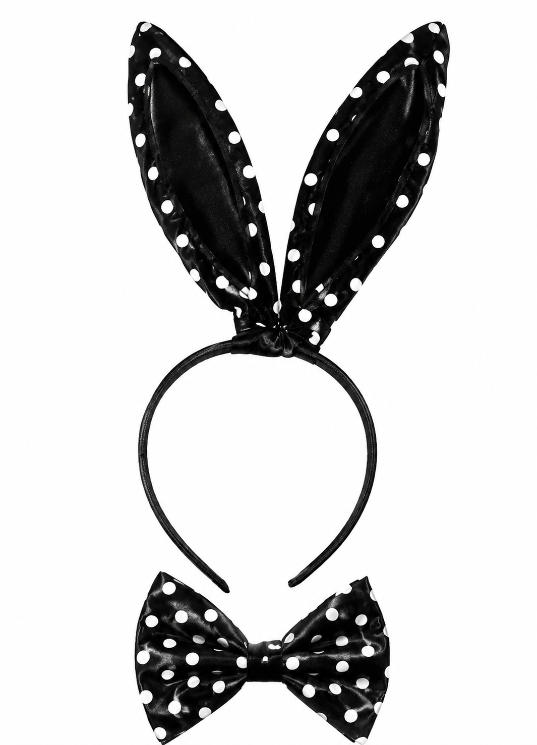 Cerchietto con Orecchie Nere e Pois e Papillon - Playboy - Sexy Addio Celibato Nubilato