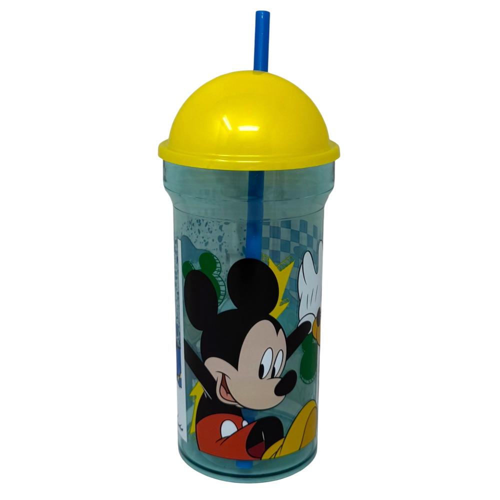 Bicchiere con Cannuccia Topolino DISNEY 460 Ml Bpa Free con Coperchio - St81188