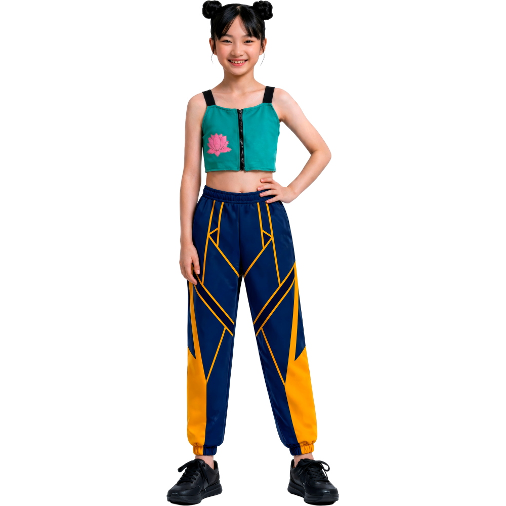 Costume Kpop Star Lotus Lite Travestimento Carnevale Cosplay Zoey Huntrix Cacciatrice - 8211