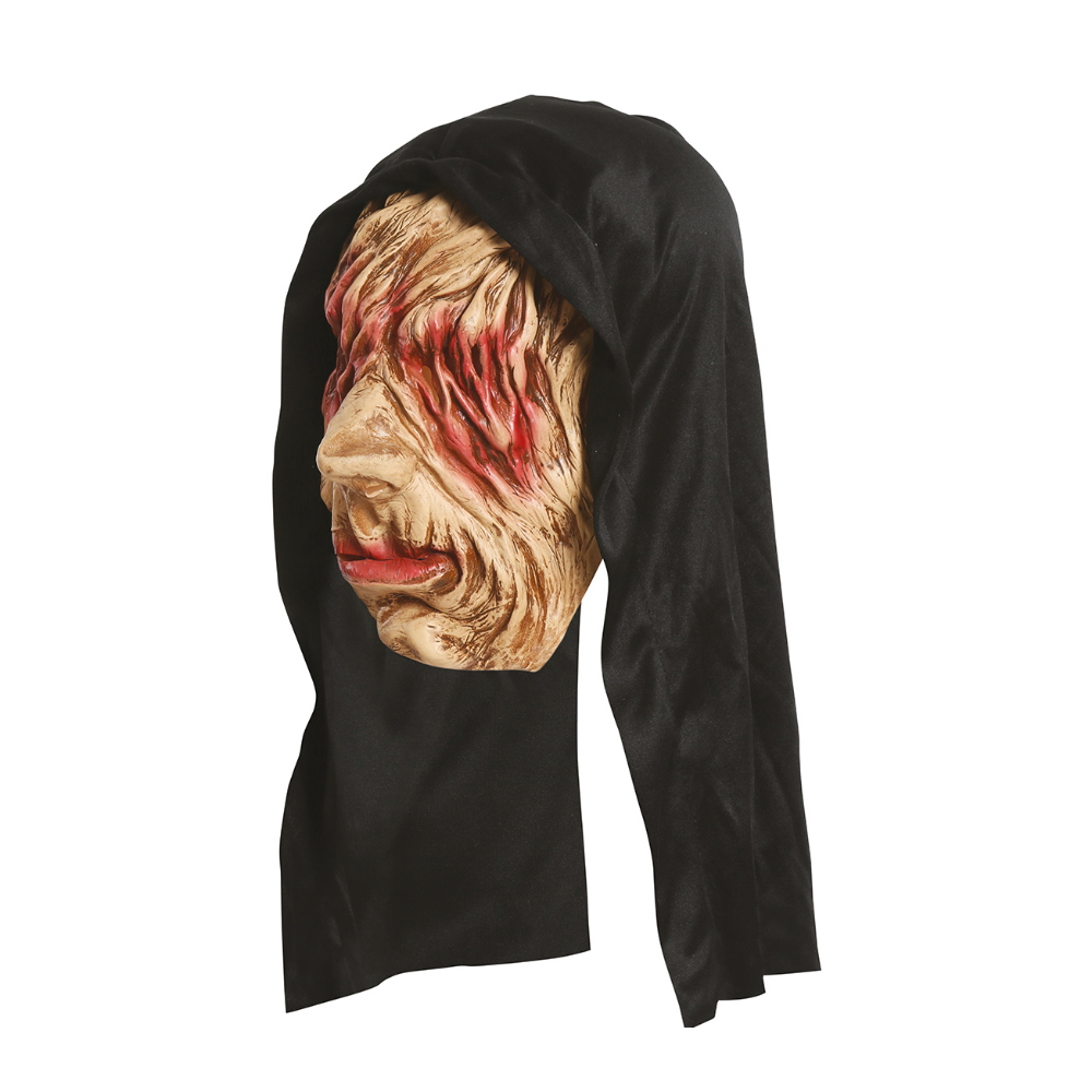 Maschera da Lebbroso con Cappuccio Adulto Accessorio Travestimento Halloween Cosplay - 2872