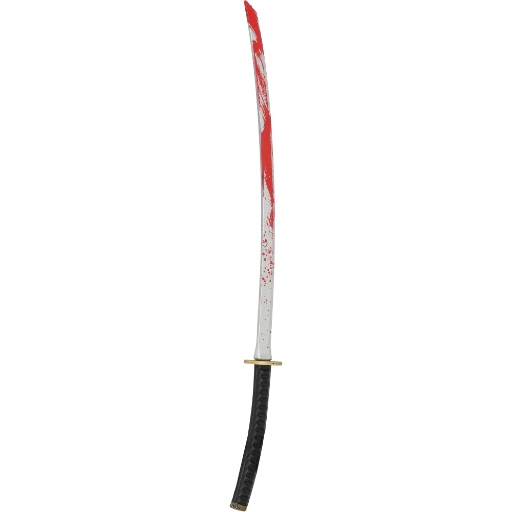 Spada Samurai Giocattolo con Sangue 97 CM Accessorio Travestimento Cosplay Halloween - 19538